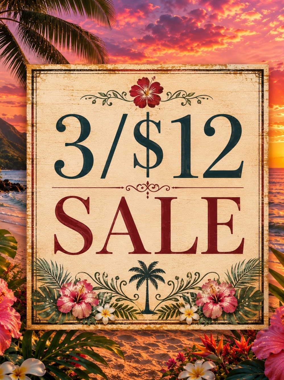 3/$12 Bundle Sale